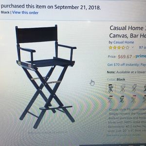 Makeup/Director’s chair